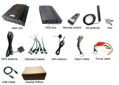 1T HDD سيارة موبايل DVR UPS تتبع الجيل الثالث 3G نظام إنذار سيارة CCTV 4 قناة VW605