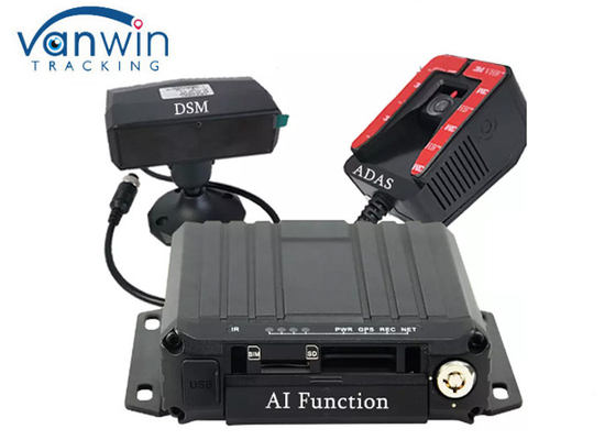 4CH المزدوج بطاقة SD MDVR 1080P 4G GPS AI موبايل DVR سائق نظام مراقبة التعب