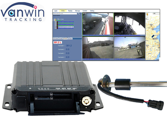 1080P 4G بث الفيديو المباشر بطاقة SD المزدوجة مراقبة الوقود إدارة الأسطول DVR المحمول
