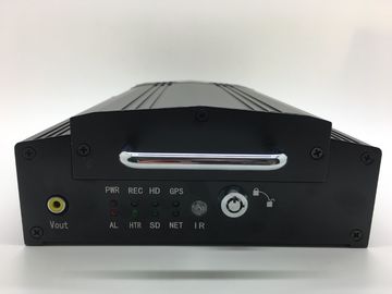 المدمجة 4 قناة موبايل DVR H.264 HDD مع زر الذعر المدمج في نظام تحديد المواقع