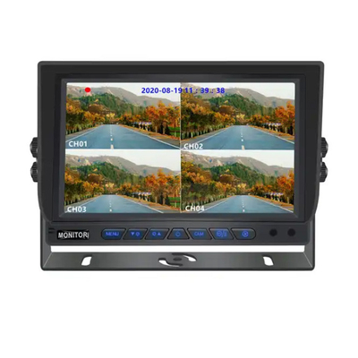 شاشة LCD 7 بوصة AHD بشاشة 4 قنوات بطاقة SD رباعية AHD سيارة شاشة LCD سيارة مع كاميرات 1080P
