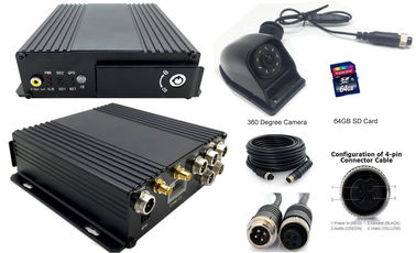 4CH 720P ميني بطاقة SD مركبة محمولة DVR مع GPS 3G 4G واي فاي