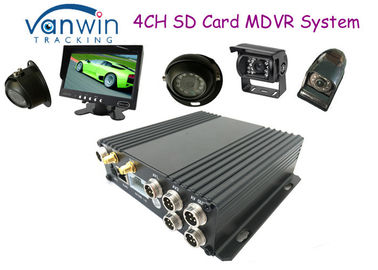 الصندوق الأسود HD 4CH SD بطاقة المحمول DVR دعم 256GB ، فتحات بطاقة SD المزدوجة