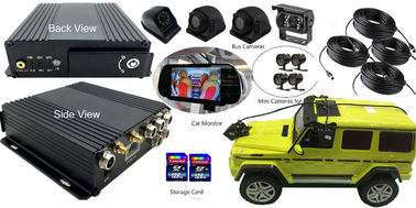 4 قناة سيارة DVR GPS ثنائي SD تخزين بطاقة التخزين المحلي تشغيل H.264 تنسيق