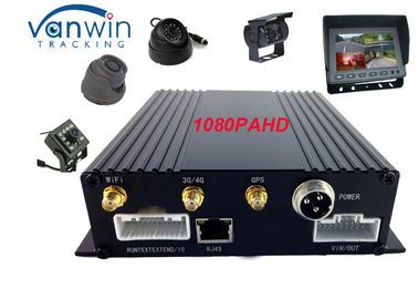 GPS 3G واي فاي HD موبايل DVR 4 كاميرا بطاقة SD لإدارة الأسطول