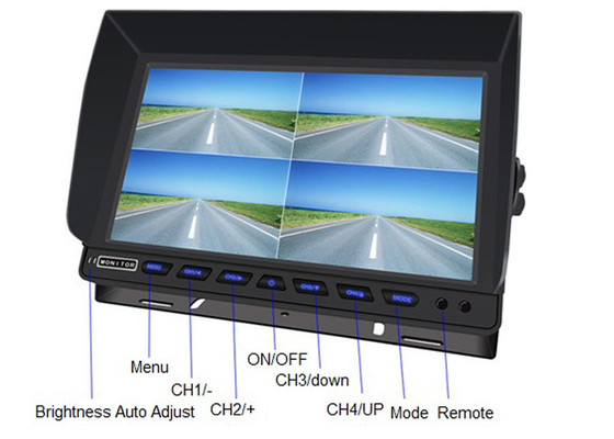 10.1 بوصة 1080P AHD TFT شاشة السيارة الوقائية من الماء HD نظام الرؤية الخلفية