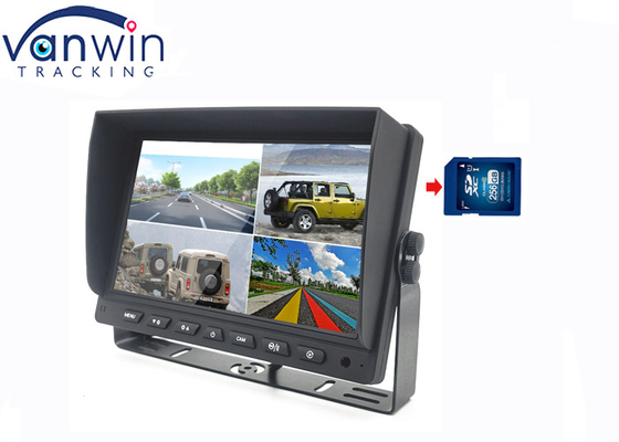 7 بوصة 4ch / 4 شاشة السيارة المنقسمة وكاميرا الرؤية الخلفية ومسجل شاشة LCD لشاحنة RV