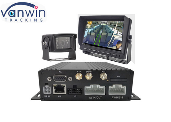 4G GPS Dual SD Card 8 قنوات مسجل dvr المحمول مراقبة WIFI للشاحنة / التاكسي / الحافلة