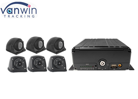 نظام الكاميرا الأمنية 6ch 4G AHD 1080P يتصل بالهاتف لإدارة أسطول المركبات