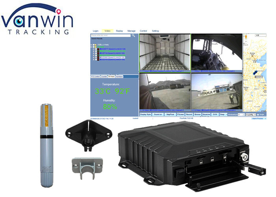 نظام NVR المحمول بـ 4 قنوات مع مراقبة درجة الحرارة لإدارة شاحنات التجميد