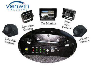 نظام تتبع المركبات عبر الشبكة الافتراضية الخاصة بنظام الجيل الثالث 3G المحمول DVR GPS سيارة DVR المحمول مع 4 كاميرات عالية الدقة