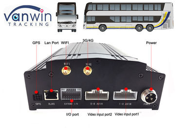 8 قناة سيارة الأمن دفر مسجل المدمج في نظام الجيل الثالث 3G / 4G / WIFI / G- الاستشعار DVR للحافلة