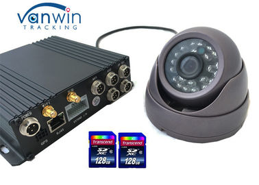 بطاقة SD المحمول DVR HD CCTV لكاميرا سيارة تتبع سيارة 4CH DVR على متن الطائرة