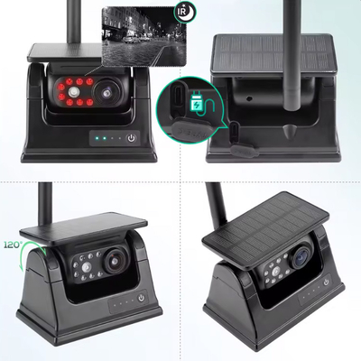 الكاميرا الشمسية ذات الطاقة المغناطيسية للنظر الخلفي 7 بوصة IPS Monitor لاسلكي 1080P DVR Kit للفانز مقطورة RV شاحنة سيارة