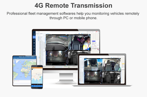 2CH منصة مجانية Dash Cam DVR Movil 4G GPS MDVR بزاوية عمودية 180 درجة