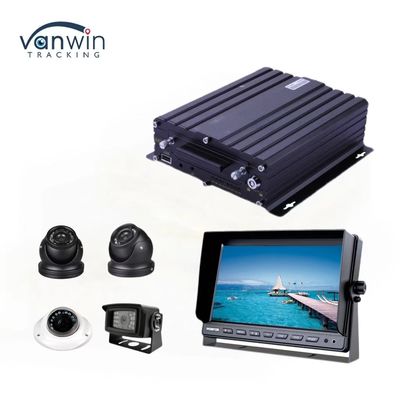H.265 4CH HD Vehicle Mobile DVR 1080P AI Car Recorder مع إدخال الإنذار وإدخال سرعة النبض