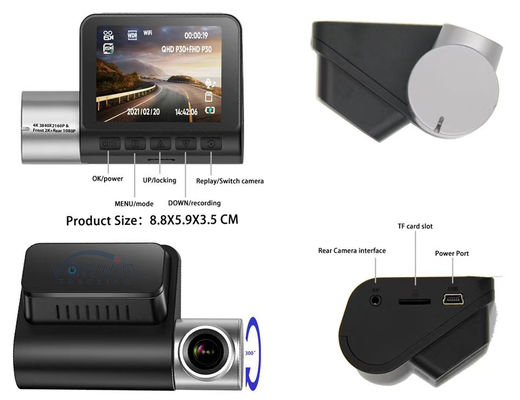 مسجل صور 4K عالي الوضوح 1080P دعم WiFi GPS كاميرا مسجل سيارات الأجرة