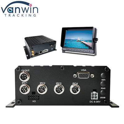HD 1080P H.264 4 قناة DVR المحمول GPS WIFI مركبة حافلة سجل سيارة
