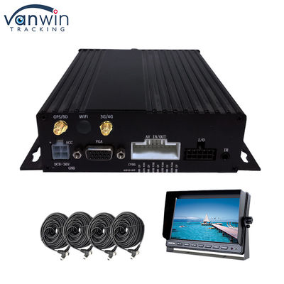 GPS 1080P HD 4CH DVR المحمول بطاقة SD Samrt WIFI حافلة مركبة مسجل فيديو رقمي