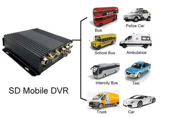 HD سيارة الصندوق الأسود DVR ، 4 قناة SD سيارة دفر مسجل مع نظام تحديد المواقع لإدارة الأسطول