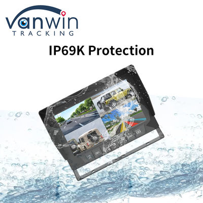 IP69K 7 / 10.1 بوصة مضاد للماء AHD رباعي TFT شاشة مراقبة السيارة للعربات العالمية