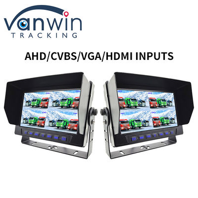 IP69K 7 / 10.1 بوصة مضاد للماء AHD رباعي TFT شاشة مراقبة السيارة للعربات العالمية