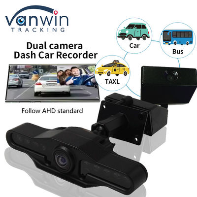 2 كاميرات عدسة 2.9 بوصة AHD Dash Cam Recorder مع Super Wide Angle Dual Lens Video Recorder