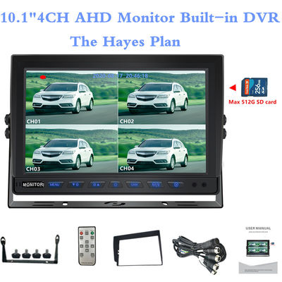 10.1 بوصة AHD Quadripation Monitor شاشة عرض مراقبة على متن السيارة