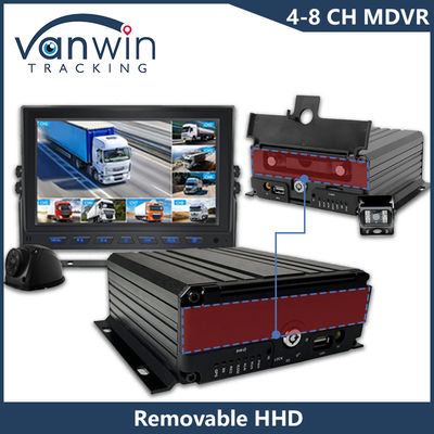 AHD 8CH HDD التحكم عن بعد DVR المحمول 1080P 4G وظيفة GPS مراقبة سلامة المركبات Cmsv6 MDVR