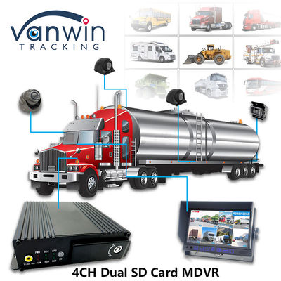 MAX 512GB ذاكرة بطاقة SD مزدوجة 4CH محمول DVR مع 4G GPS 1080P بطاقة SD كامل HD Mdvr