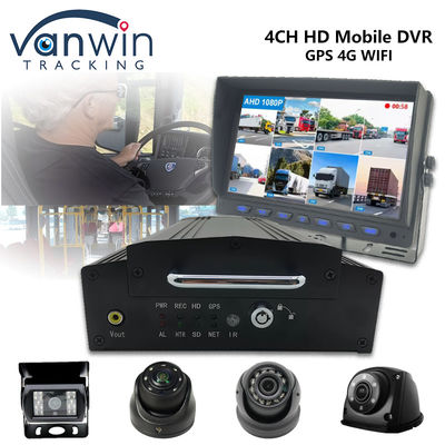 4 قنوات HDD SSD DVR المحمول 1080P 4G WiFi GPS MDVR كاميرا السيارة نظام المراقبة السرية