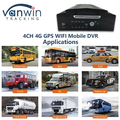 4 قنوات HDD SSD DVR المحمول 1080P 4G WiFi GPS MDVR كاميرا السيارة نظام المراقبة السرية