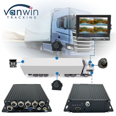 4G GPS بطاقة SD مزدوجة DVR المحمول 1080P 4CH كاميرات المراقبة المتحركة