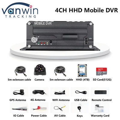 4CH 5G CMSV6 نظام AI DVR المحمول مع GPS ADAS BSD DMS H.265 MDVR لمراقبة كاميرات المراقبة الخاصة بالسيارات