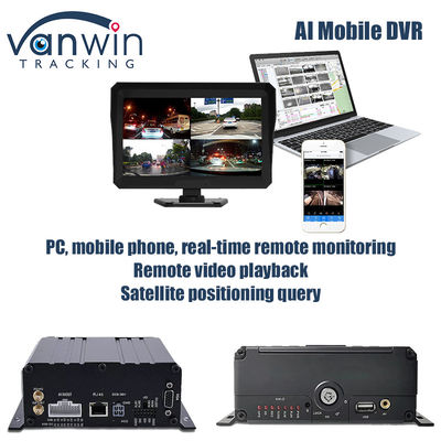 4CH 1080P وظيفة الذكاء الاصطناعي DVR المحمول ADAS DMS Kit DVR 4G GPS SD HDD MDVR أنظمة المركبة