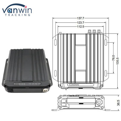 OEM ODM في الوقت الحقيقي 4CH GPS DVR المحمول مع 4G 1080P WiFi بطاقة SD مزدوجة MDVR للحافلة