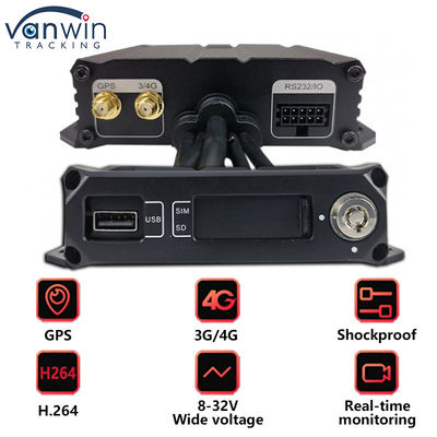 4CH بطاقة SD مزدوجة DVR المحمولة الحجم المصغّر السيارة الصندوق الأسود في السيارة CCTV 4G GPS MDVR