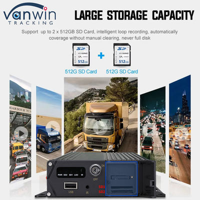 CMSV6 4CH بطاقة SD مزدوجة DVR المحمول 4G GPS مراقبة في الوقت الحقيقي مراقبة فيديو MDVR