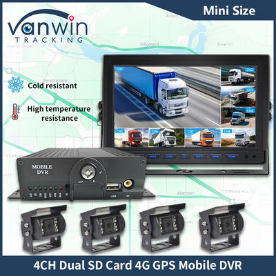 H.265 4CH Full HD DVR المحمول بث مباشر Blackbox Recorder 4G Wifi GPS سي سي تي في السيارة