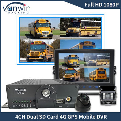 H.265 4CH Full HD DVR المحمول بث مباشر Blackbox Recorder 4G Wifi GPS سي سي تي في السيارة