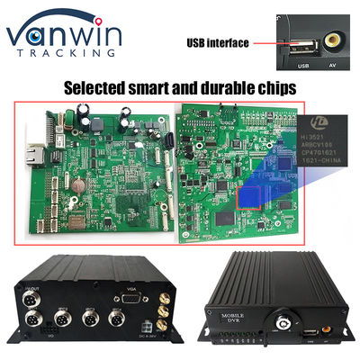 H.265 4CH Full HD DVR المحمول بث مباشر Blackbox Recorder 4G Wifi GPS سي سي تي في السيارة