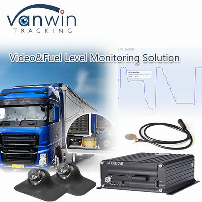 5G 4CH Full HD DVR المحمول بث مباشر مع مراقبة مستوى الوقود بواسطة نظام تحديد المواقع GPS CCTV المركبة