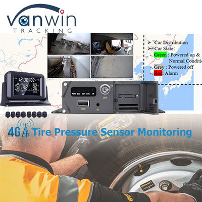 AHD 1080P دعم مستوى الزيت ومراقبة ضغط الإطارات مسجل فيديو 8-قناة MDVR للشاحنة / المركبة اللوجستية