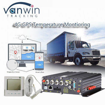اللاسلكي 4CH 4G GPS Recorder Recorder مراقبة درجة الحرارة للمركبات المبردة