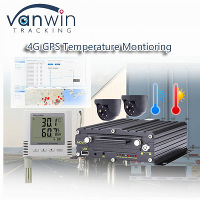 اللاسلكي 4CH 4G GPS Recorder Recorder مراقبة درجة الحرارة للمركبات المبردة