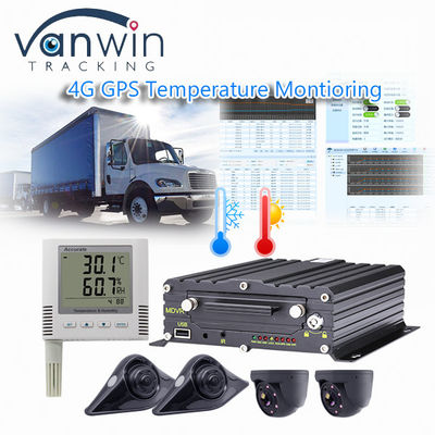 اللاسلكي 4CH 4G GPS Recorder Recorder مراقبة درجة الحرارة للمركبات المبردة