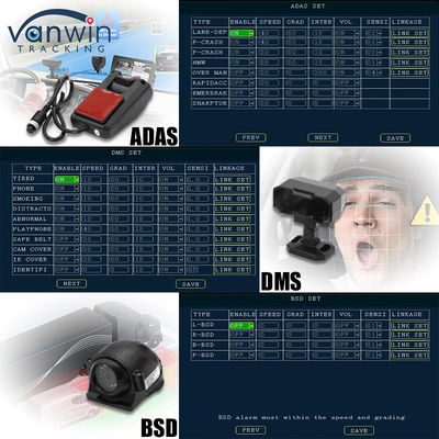 8CH AI DVR المحمول مع ADAS DMS وظيفة BSD MDVR حل أمن المركبات المتقدم