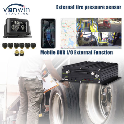 دعم 4G GPS DVR المحمول 4 / 8 / 10 ضغط الإطارات في الوقت الحقيقي نظام مراقبة ذكي