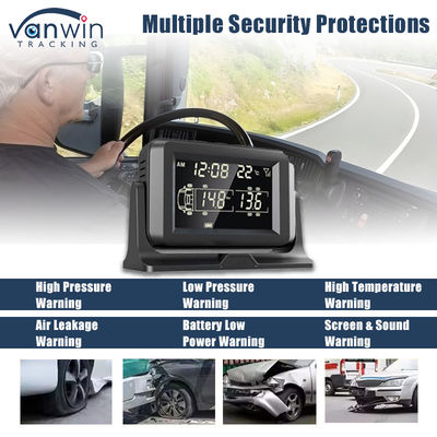 4CH GPS 4G مراقبة الوقت الحقيقي DVR المحمول نظام مراقبة إنذار ضغط الإطارات الخارجي