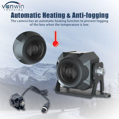 1080P IP69 مقاوم للماء 2MP تسخين المركبات مكافحة الضباب كاميرا السيارة مع زاوية عرض 180 درجة ووظيفة مقاومة للماء